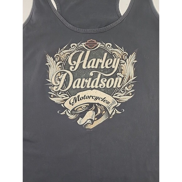 Harley Davidson | Women's Black Tank Top Morgantown WV Motorcycle Biker - Picture 2 of 3